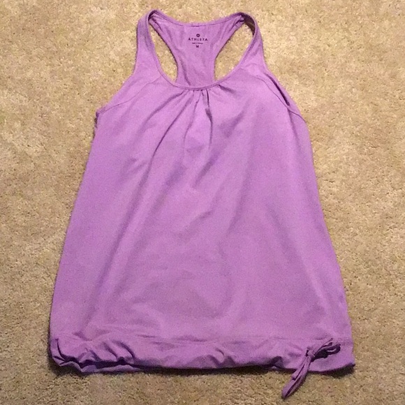 Athleta Tops - Athleta Lavender Tank with Drawstring Detail